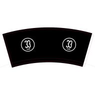 Black PE Lined DW Hot Cup 12oz Printed 1 Colour Cafe 33 - 500/Box