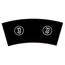 Black PE Lined DW Hot Cup 12oz Printed 1 Colour Cafe 33 - 500/Box