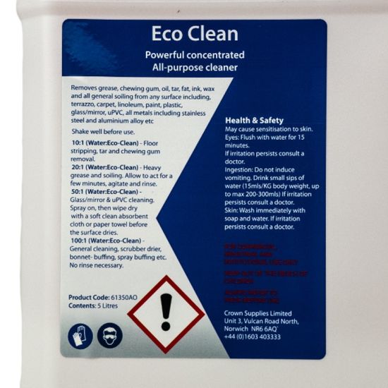 Eco-Clean All-Purpose Cleaner Cleaner 5lt CL2050 Eco-Clean All-Purpose Cleaner Cleaner 5lt CL2050