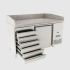 Pizza Counter 1 Door 7 Draws With 1500mm VRX Unit and GN Pans 100mm
