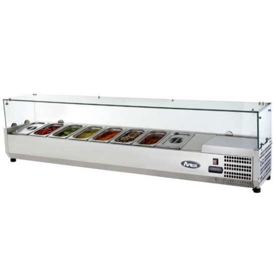 COUNTER GLASS TOP VRX With 6x1/4 GN Pans ATO VRX1400/330