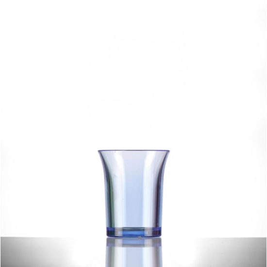 BBP Econ Polystyrene Shot Glass Neon Blue CE 25ml BBP 001-2NB CE