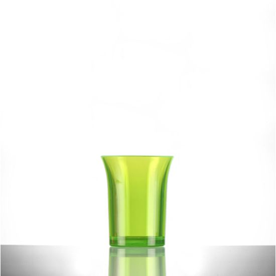 BBP Econ Polystyrene Shot Glass Neon Green CE 25ml BBP 001-2NG CE