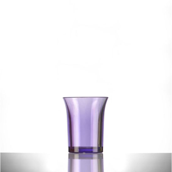 BBP Econ Polystyrene Shot Glass Neon Purple CE 25ml BBP 001-2NP CE