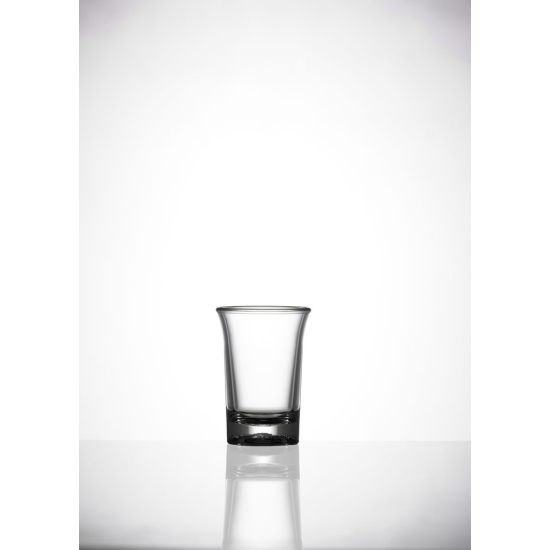 BBP Elite Premium Polycarbonate Shot Glass (24 Box) BBP 007-1CL CE