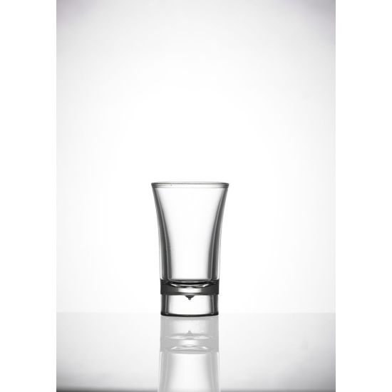 BBP ECON CLEAR POLYSTYRENE SHOT GLASS 100 PACK BBP 009-2CL NS