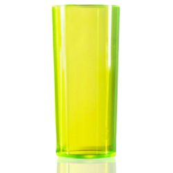 Econ Polystyrene Hi Ball Half Pint Glass Neon Yellow - Single 