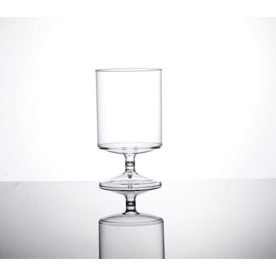 BBP ECON CLEAR POLYSTYRENE PLASTIC STACKING WINE GLASS BBP 118-2CE ALL