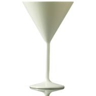 White Polycarbonate Martini Glass 200ml - Single