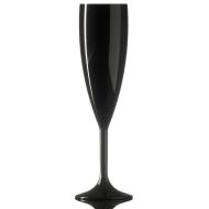 Black Polycarbonate Champagne Flute 187ml - Single 