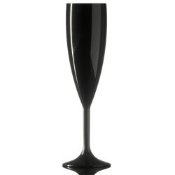 Black Polycarbonate Champagne Flute 187ml - Single 