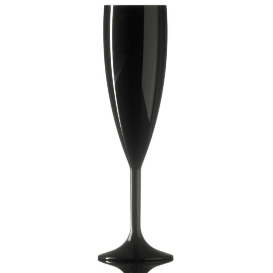 BBP Elite Premium Champagne Flute Black - Reusable Polycarbonate Plastic - 187ml / 6.6oz BBP Elite Premium Champagne Flute Black - Reusable Polycarbonate Plastic - 187ml / 6.6oz