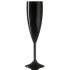 Black Polycarbonate Champagne Flute 187ml - Single 