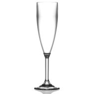 Clear Champagne Flute Reusable Polycarbonate Plastic 187ml - Single 