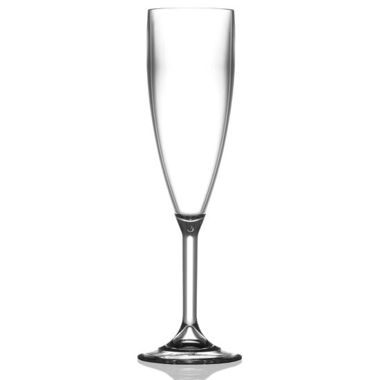 BBP Elite Premium Clear Champagne Flute Reusable Polycarbonate Plastic 187ml / 6.6oz