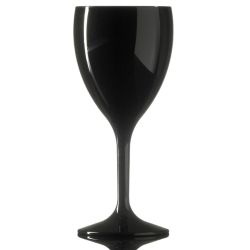 Elite Black Wine Glass - Reusable Polycarbonate Plastic - 312ml / 11o