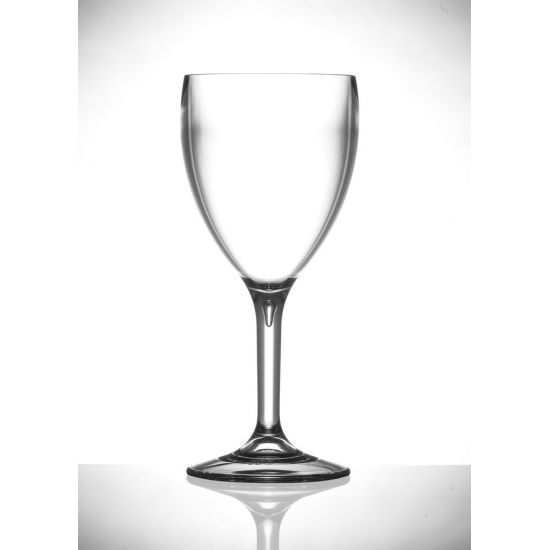BBP Elite Premium  Polycarbonate Wine Glass Both (12 Box)- Clear BBP 143-1CE BO