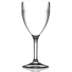 Elite Clear Wine Glass - Reusable Polycarbonate Plastic 312ml - Single