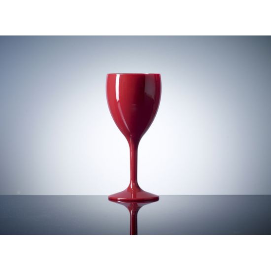 BBP Elite Premium  Polycarbonate Wine Glass Red (12 Box) BBP 143-1RD NS