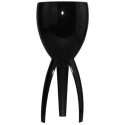 Elite Premium Polycarbonate Tristem Black Wine Glass 312ml - Single