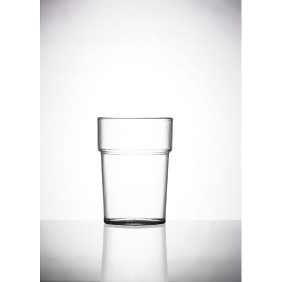 BBP Econ Polystyrene Rigid Half Pint Glass - Single BBP 150-2CL CE-PK1