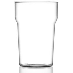 Elite Clear Polycarbonate Nonic Pint Glasses - Single 