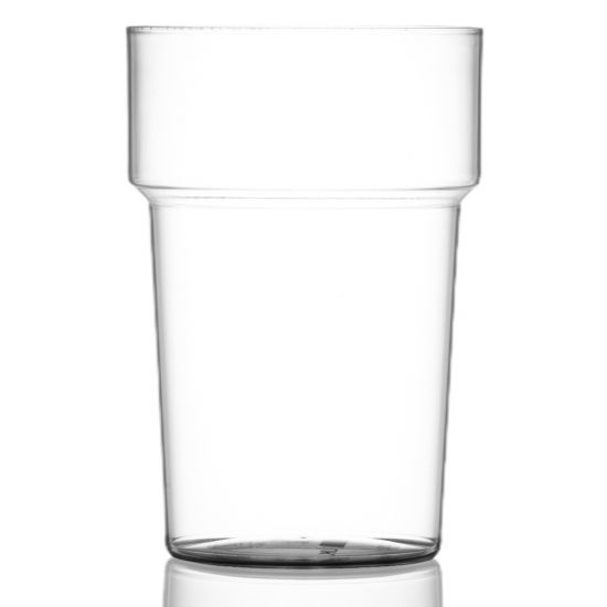 BBP Econ Plastic Pint Glasses CE Marked Rigid Reusable Polystyrene 568ml / 20oz