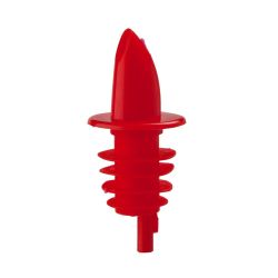 Beaumont Red Economy Freeflow Plastic Pourer – Case QTY 10