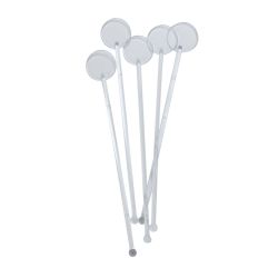Beaumont 7 Inch Disc Stirrers – Clear – Case QTY 250