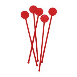 Beaumont 7 Inch Disc Stirrers – Red – Case QTY 250