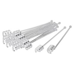 Beaumont 6½ Inch Clear Swirl Stirrer – Box 1000 – Clear