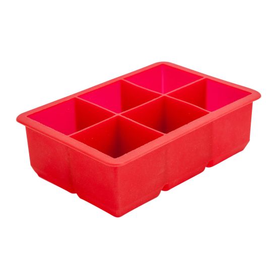 Beaumont 6 Section Red Silicone Ice Mould BEA 3350