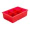 Beaumont 6 Section Red Silicone Ice Mould
