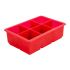 Beaumont 6 Section Red Silicone Ice Mould