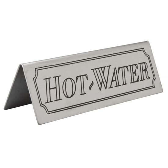 Beaumont Stainless Steel Hot Water Sign BEA 3463