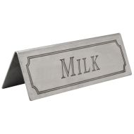 Beaumont Stainless Steel Milk Sign