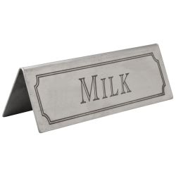 Beaumont Stainless Steel Milk Sign