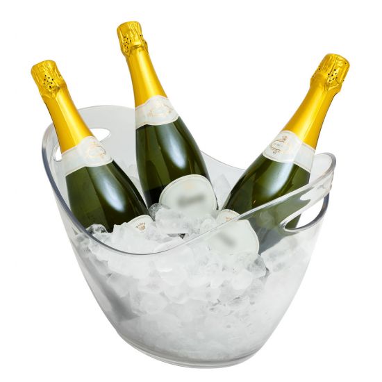 Beaumont 8 Litre Plastic Wine/Champagne Cooler – Clear BEA 3494