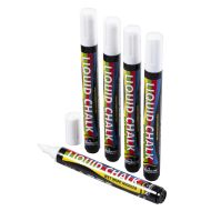 Beaumont Liquid Chalk – 6mm Chisel Tip White – Case QTY 5