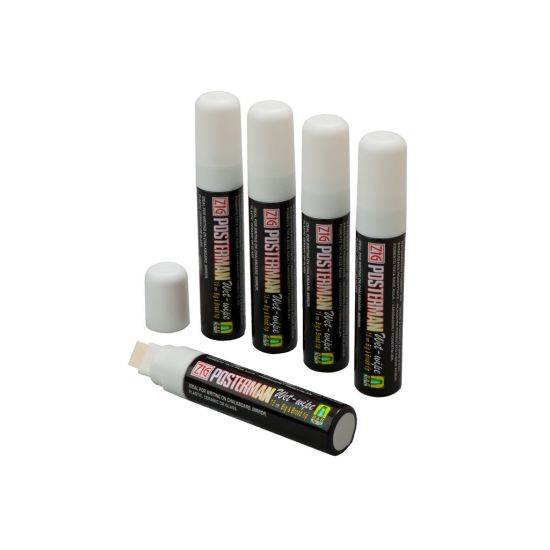 Beaumont Liquid Chalk – 15mm Chisel Tip White – Case QTY 5 BEA 3566