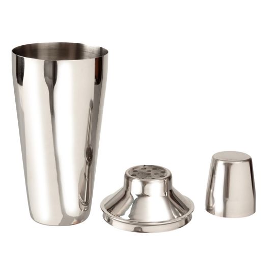 Beaumont Regular 3 Piece Cocktail Shaker Stainless Steel BEA 3582 Beaumont Regular 3 Piece Cocktail Shaker Stainless Steel BEA 3582