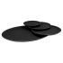 Beaumont 16 Inch Round Black Non-Slip Tray