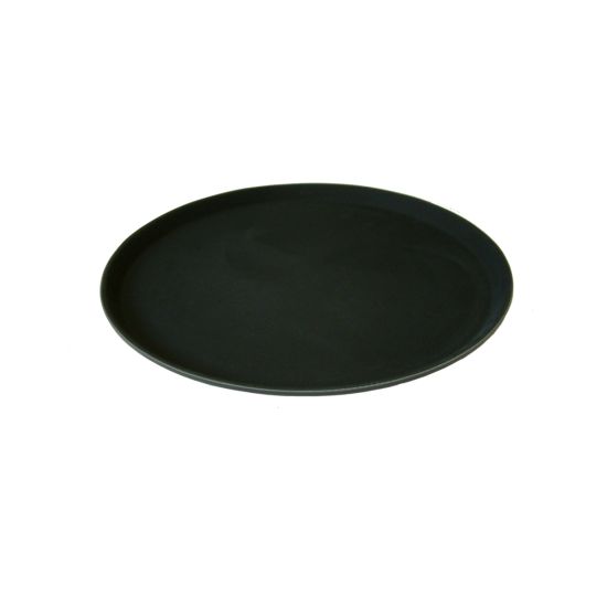 Beaumont 14 Inch Round Black Non-Slip Tray BEA 3592