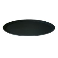 Beaumont 27 X 22 Inch Oval Black Non-Slip Tray