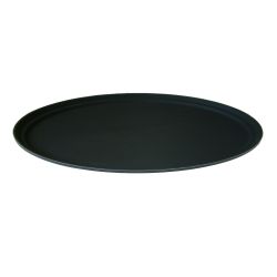 Beaumont 27 X 22 Inch Oval Black Non-Slip Tray