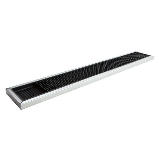 Beaumont Bar Mat – Deluxe Black Rubber With Stainless Steel Trim BEA 3626 Beaumont Bar Mat – Deluxe Black Rubber With Stainless Steel Trim BEA 3626