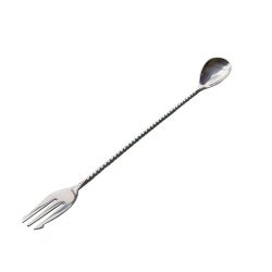 Beaumont Mezclar Cocktail Spoon With Fork Stainless Steel