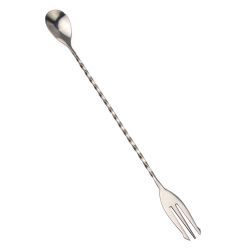 Beaumont Mezclar Cocktail Spoon With Fork Stainless Steel