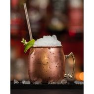 Beaumont Mezclar Curved Moscow Mule Mug Copper Plated – Brass Handle