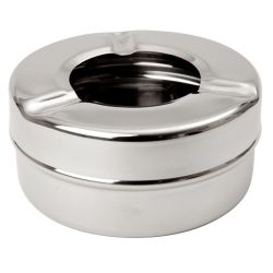 Beaumont Stainless Steel Ashtray Windproof 3 1/2 Inch